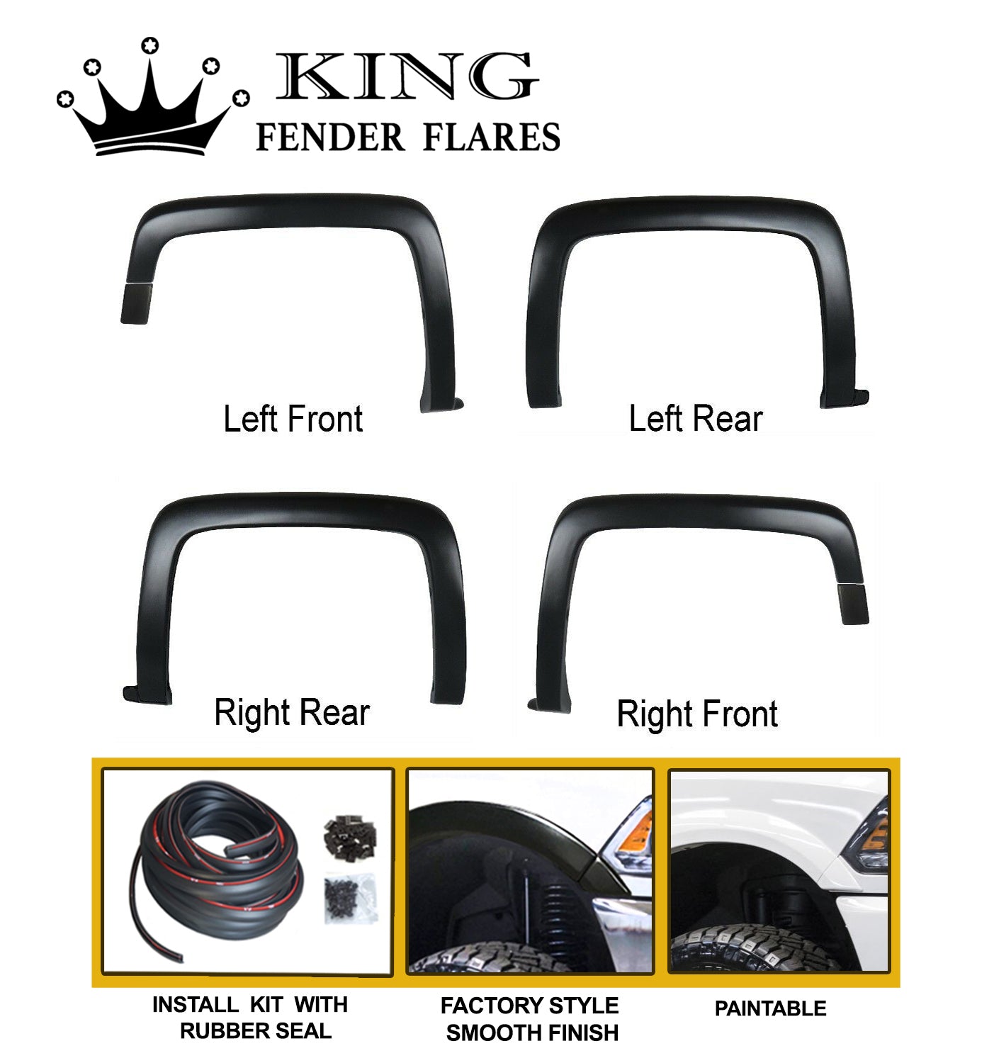 2014-2018 SILVERADO 1500 2500 69.3" 78.8" 97.6" bed length FACTORY-STYLE