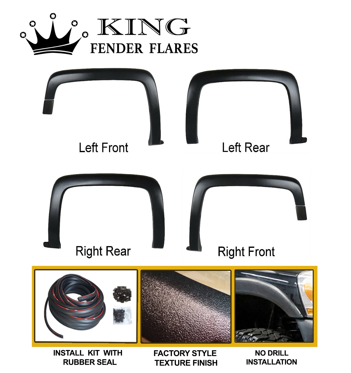 2014-2018 SILVERADO 1500 2500 69.3" 78.8" 97.6" bed length FACTORY-STYLE
