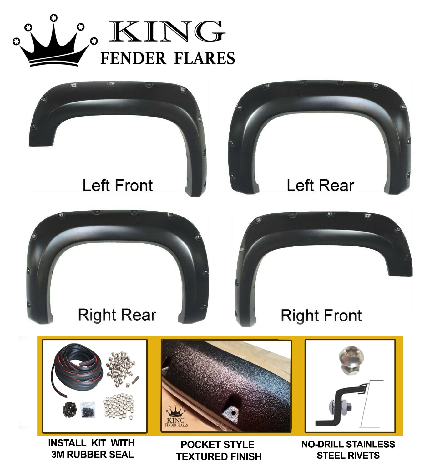 2007-2013 SIERRA 1500 69.3 bed length POCKET STYLE