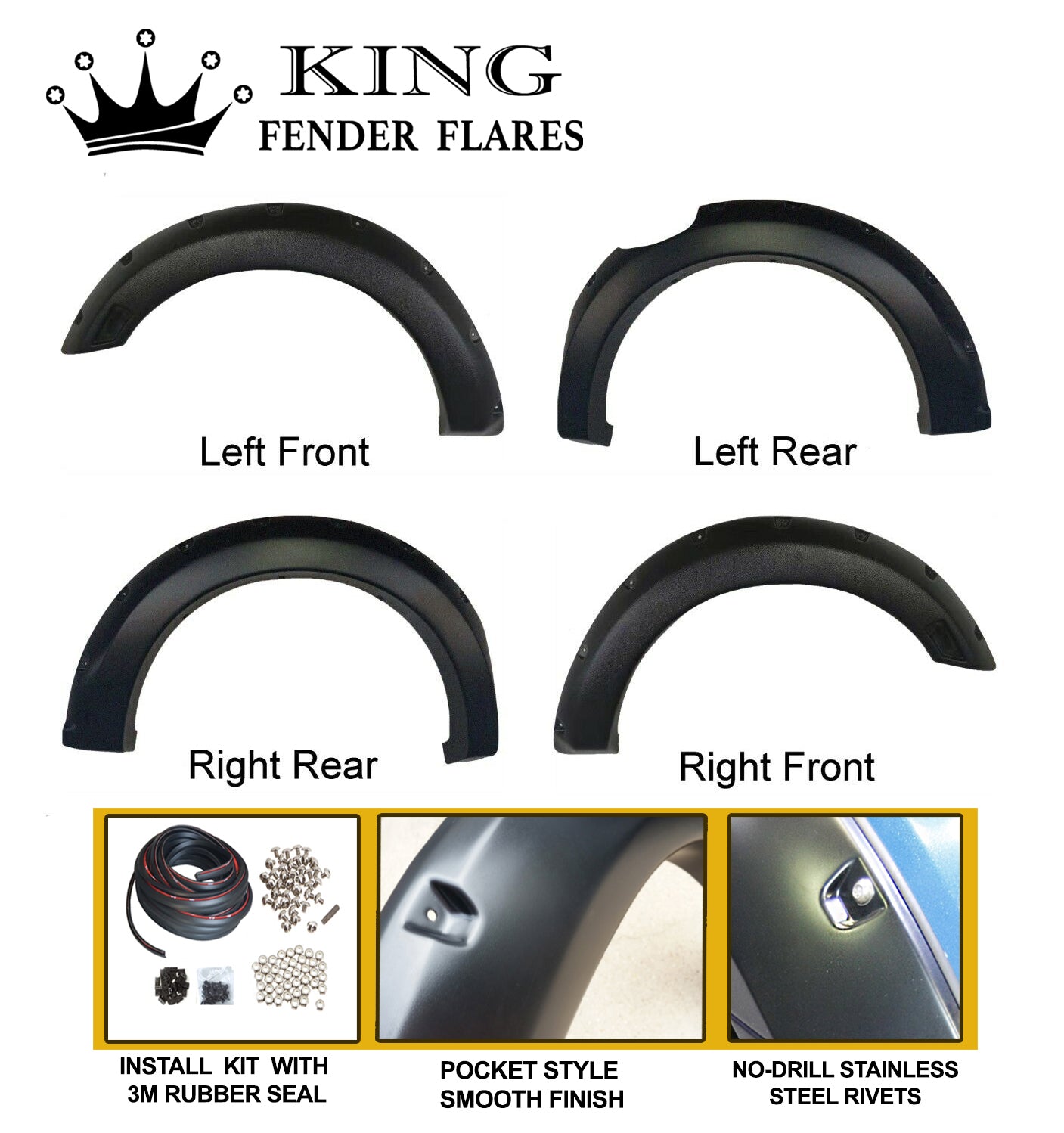 2019-2022 FORD RANGER 5.1" bed length POCKET STYLE