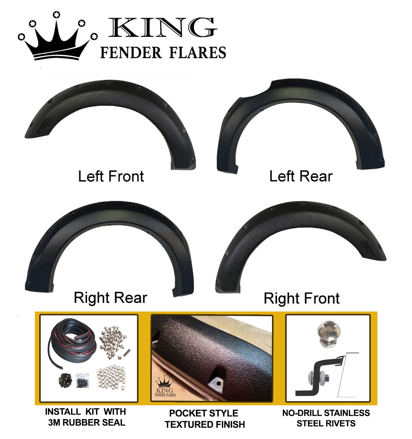 2019-2022 FORD RANGER 5.1" bed length POCKET STYLE
