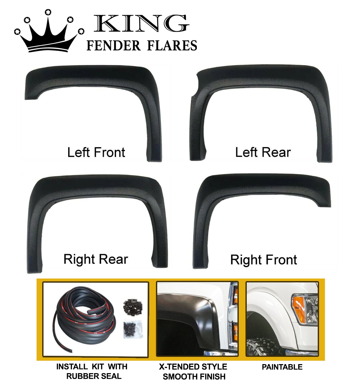 2007-2013 SILVERADO 1500 69.3 bed length X-TENDED STYLE