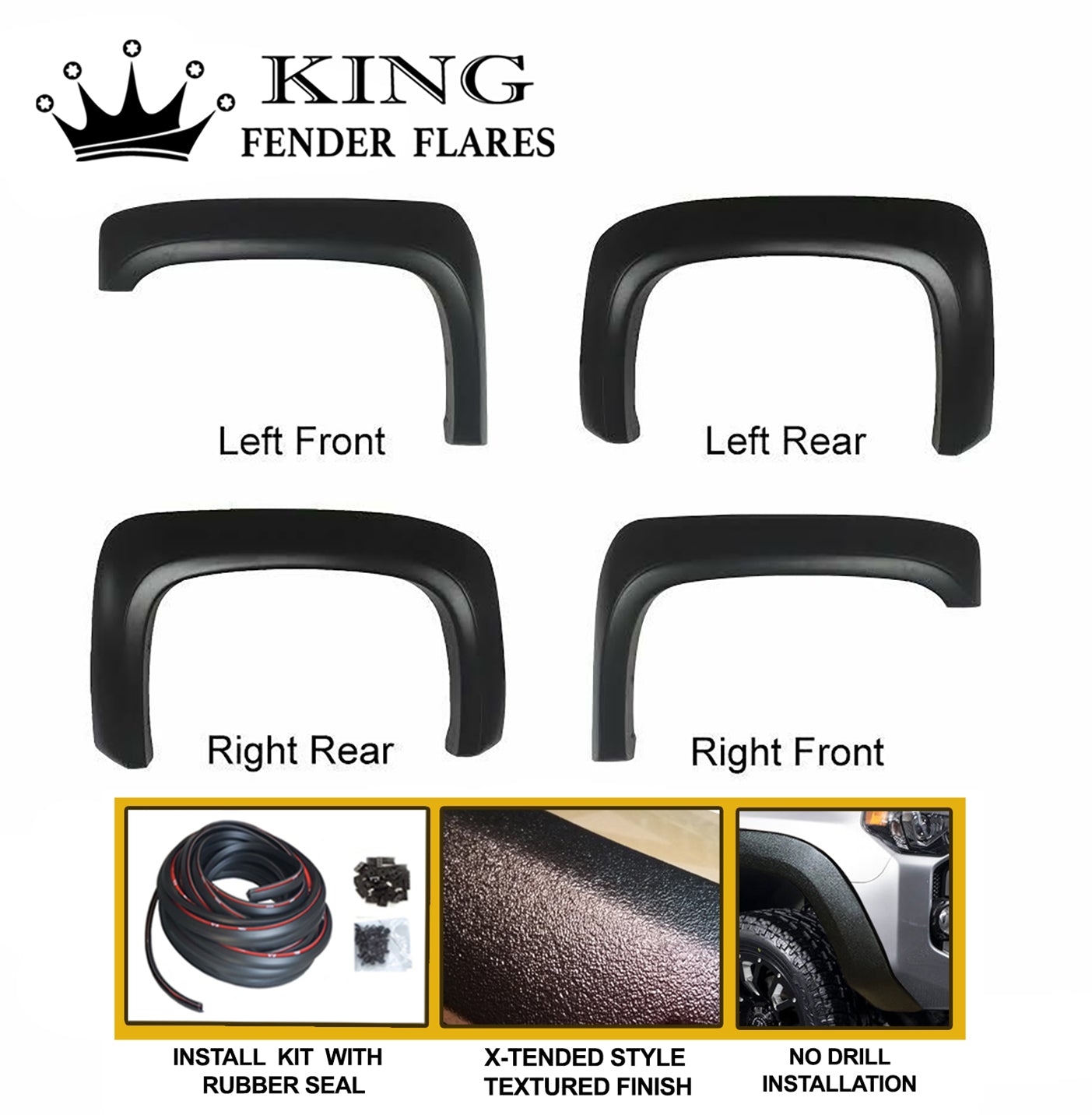 2007-2013 SILVERADO 1500 78.7" 97.6" bed length X-TENDED STYLE