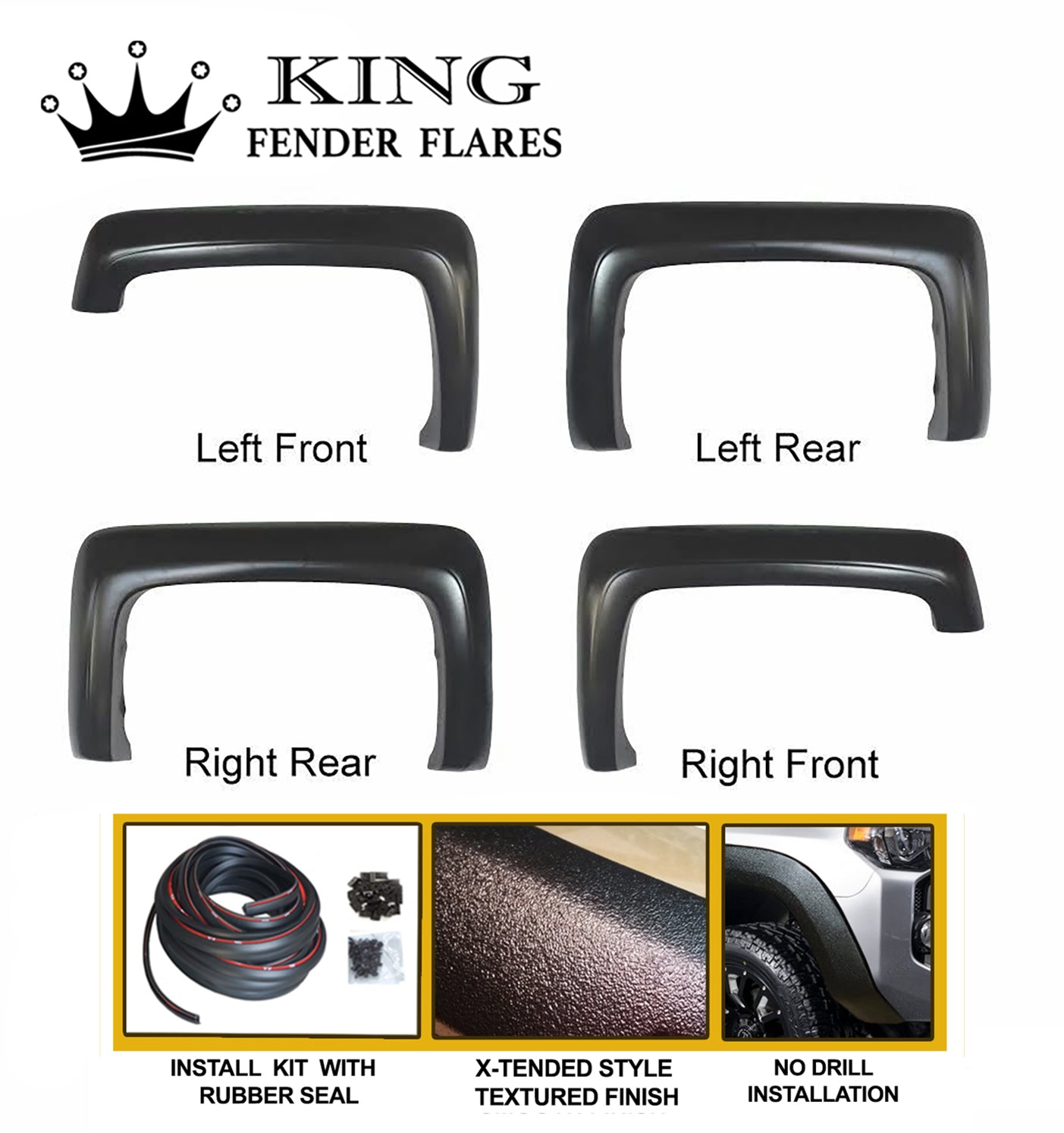 2014-2018 SILVERADO 1500 78.8" 97.6" bed length X-TENDED STYLE