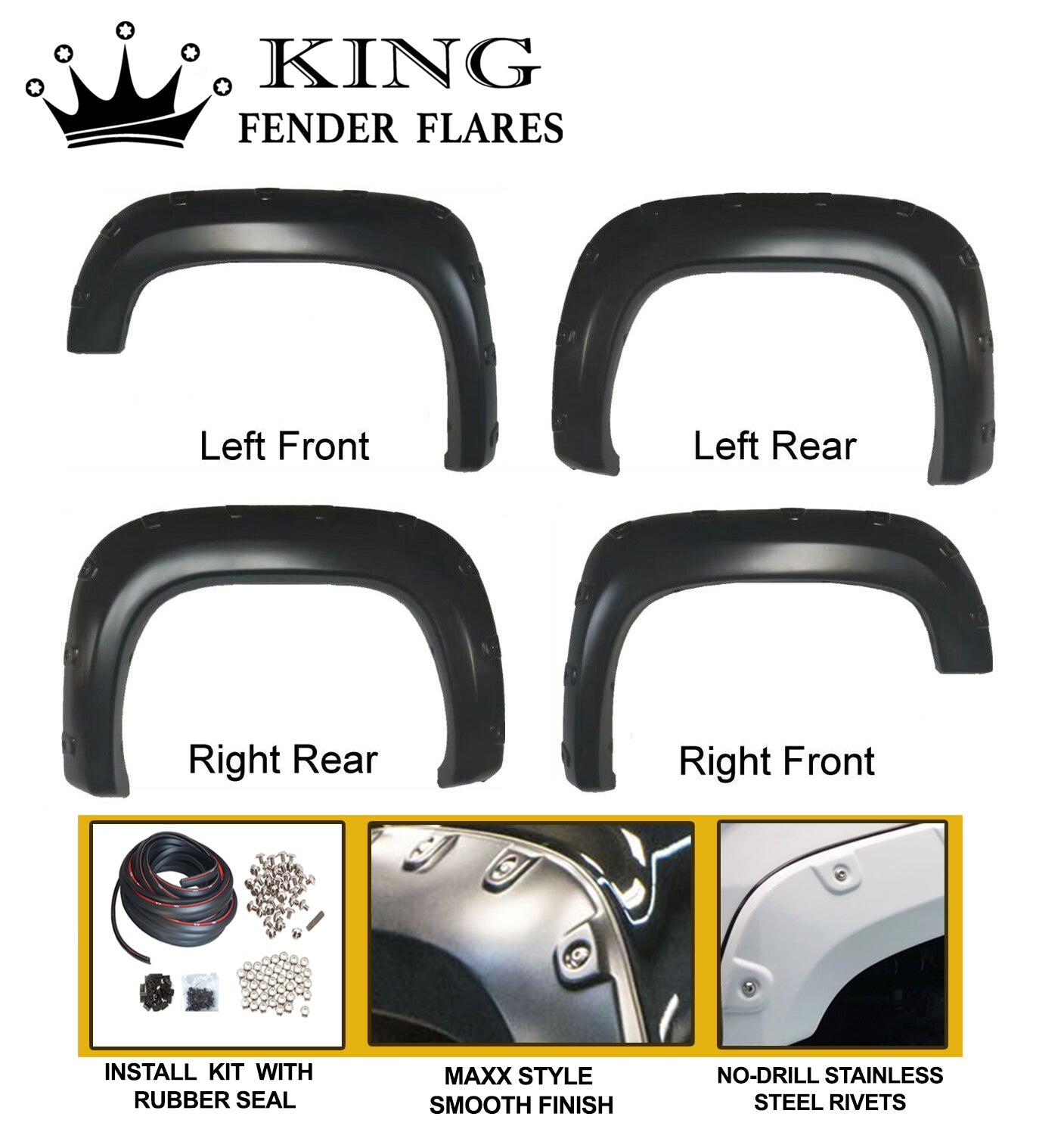 2007-2013 SIERRA 1500 / 2500 78.7" 96.7" bed length MAXX STYLE