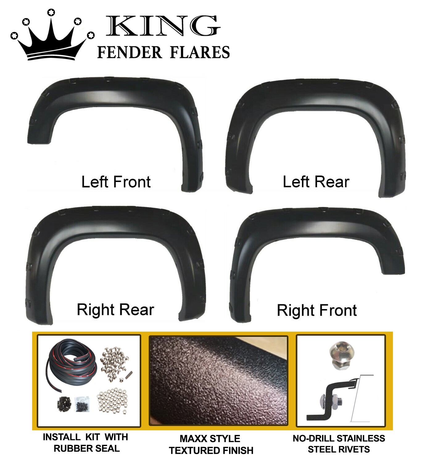 2007-2013 SIERRA 1500 / 2500 78.7" 96.7" bed length MAXX STYLE