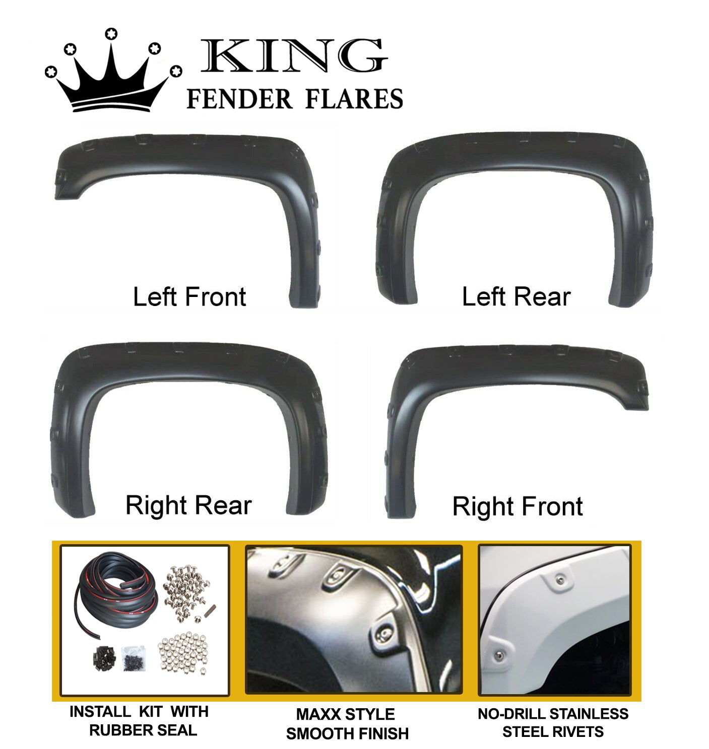 2007-2013 SILVERADO 78.7" 97.6" bed length MAXX STYLE