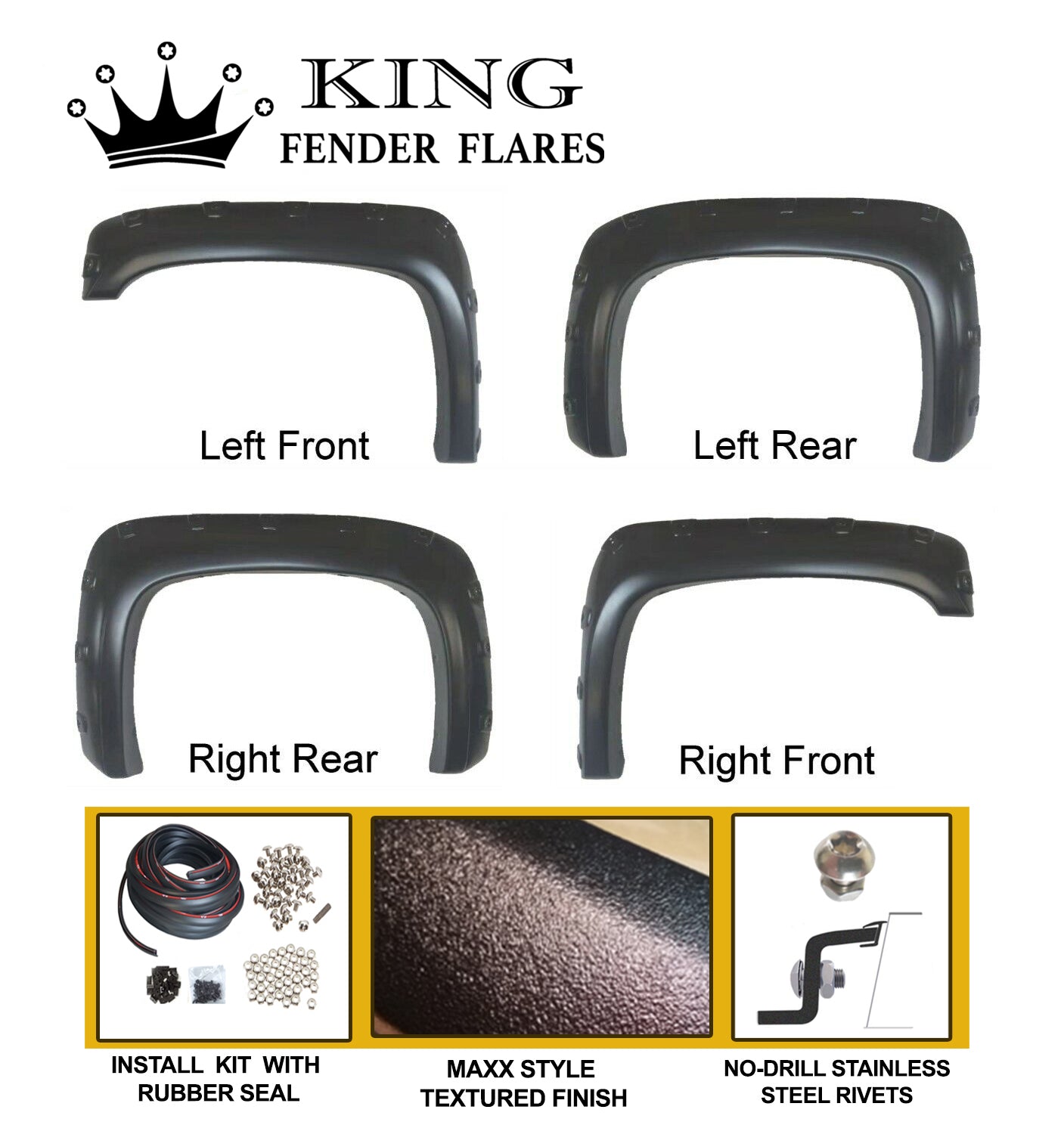 2007-2013 SILVERADO 78.7" 97.6" bed length MAXX STYLE