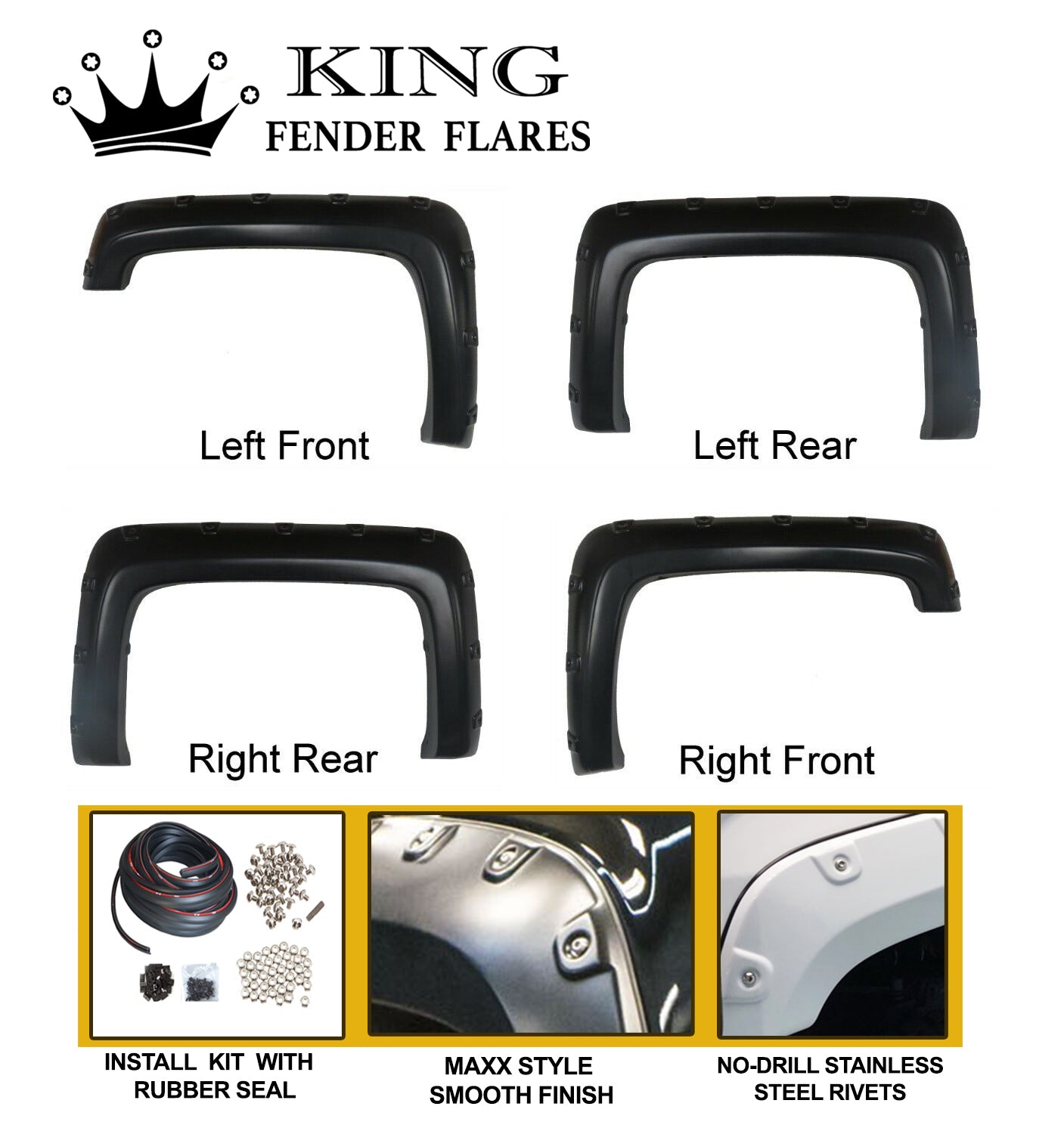 2014-2018 SILVERADO 78.8" 97.6" bed length MAXX STYLE