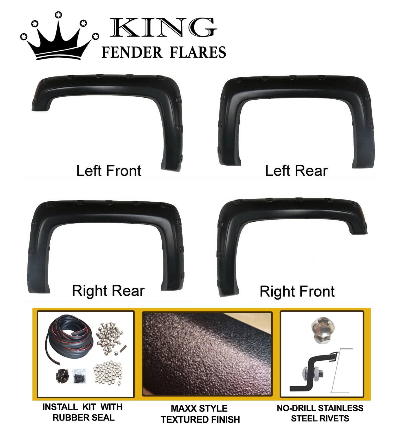 2014-2018 SILVERADO 78.8" 97.6" bed length MAXX STYLE