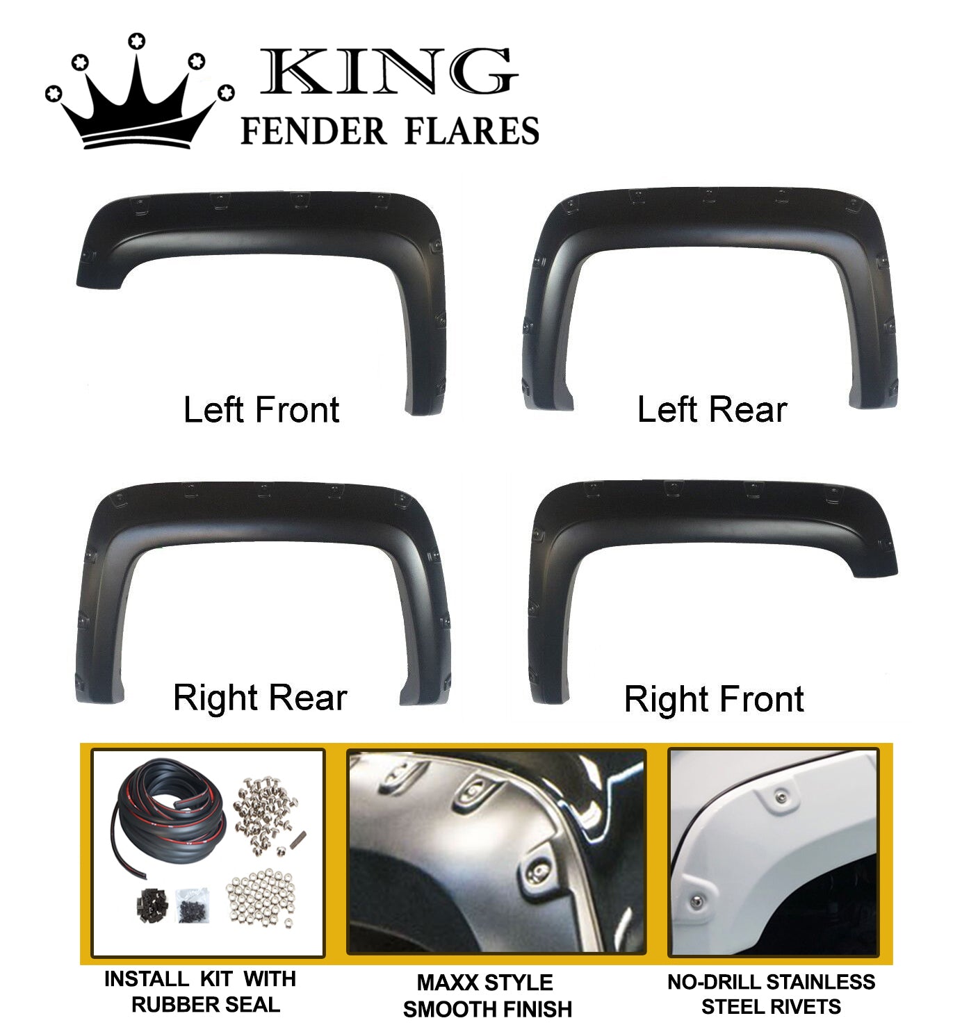 2015-2019 SIERRA 2500 78.7" 97.6" bed length MAXX STYLE