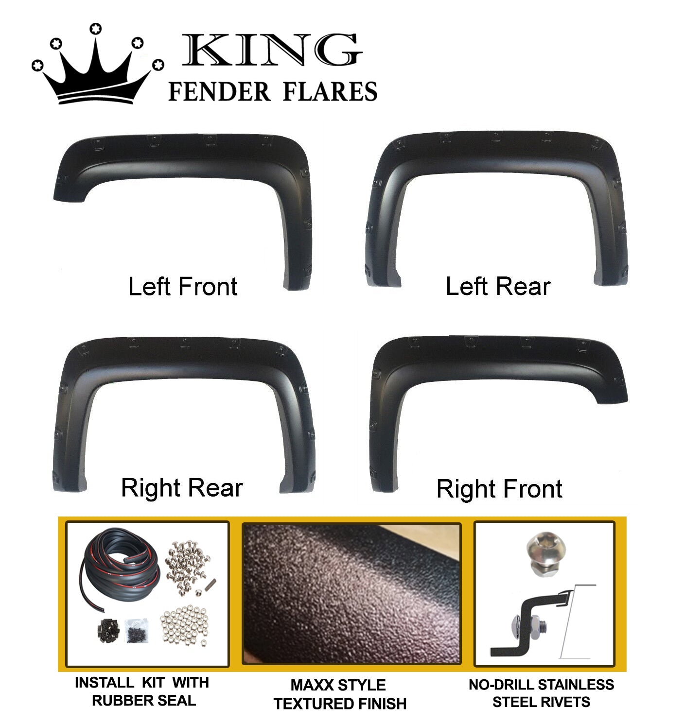 2015-2019 SIERRA 2500 78.7" 97.6" bed length MAXX STYLE